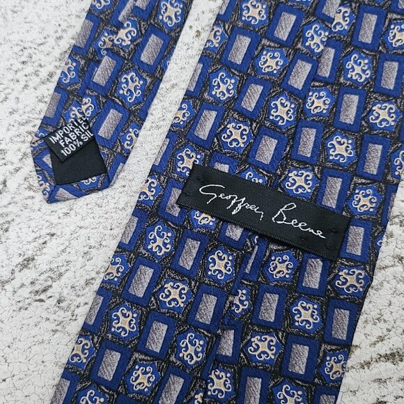Geoffrey Beene Men Tie Multi Color Necktie100% Silk Classic Tie Made in USA - Picture 8 of 10